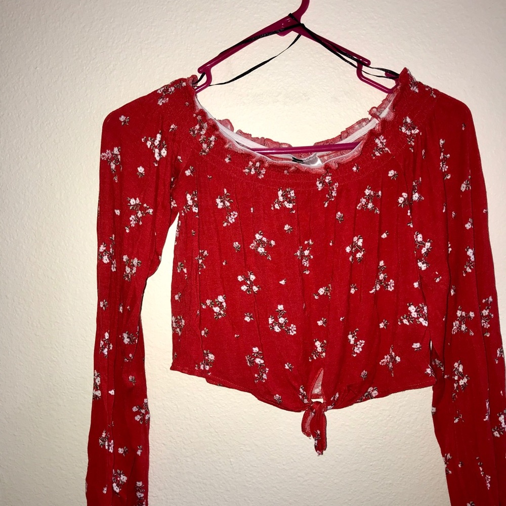 Red crop top